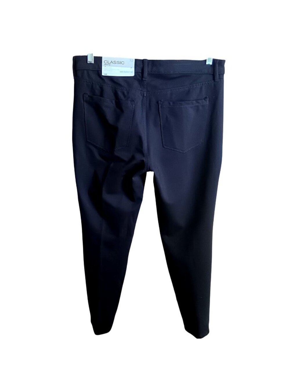 Skinny Black Pants Size 12 Stretch Liz Claiborne Classic $48 New With Tags